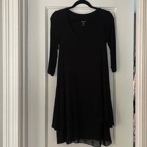 Black fit and flare dress